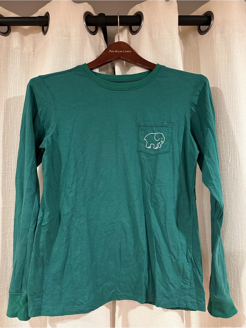 ivory ella Green Long Sleeve Pocket Tee
